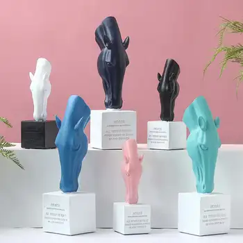 Rășină Cap De Cal Arta Sculptura Statuie Animal Geometrice Figurina De Arta Moderna Ambarcațiuni Acasă Decorare Accesorii Pentru Camera De Zi
