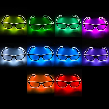 Intermitent Ochelari EL-Wire Ochelari cu LED-uri Stralucitoare Consumabile Partid de Iluminat Noutate Cadou Lumină Strălucitoare Festival Petrecere Glow ochelari de Soare