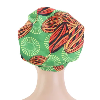 2020 Nou African Print Satin Capota cu Panglică Lungă Cap Înfășurați Femei Dublu Strat Turban Ankara Model Capacul de Păr Accesorii
