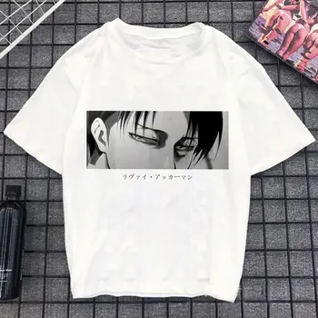 2021 Nou Fierbinte Japoneză Atac Pe Titan Tricou Femei Streewear Levi·Ackerman Ochi Anime Modă T-shirt Harajuku Unisex Punk Tricouri