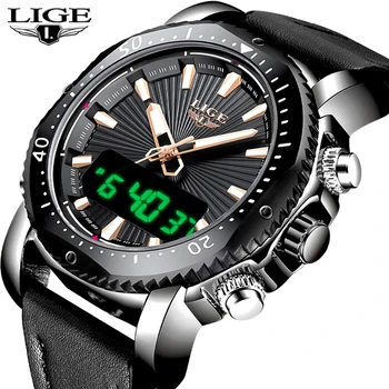 LIGE Mens Ceasuri de Brand de Top Ceas Digital Bărbați Sportului Militar Impermeabil Cuarț Ceas de mână Ceas Electronic Relogio Masculino+Cutie