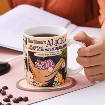 350ml de Desene animate Drăguț Ceramice Cana de Cafea Acasă micul Dejun Lapte Ceașcă de Ceai Cu Capac Lingura Coaster Culoare Cutie-Cadou Copii, Cadouri
