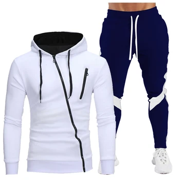 Brand de Îmbrăcăminte pentru Bărbați Seturi de Două PiecesCasual Jachete cu Fermoar din Bumbac Barbati Trening, Hanorac+ Pantaloni Sport Camasi Toamna Iarna Set