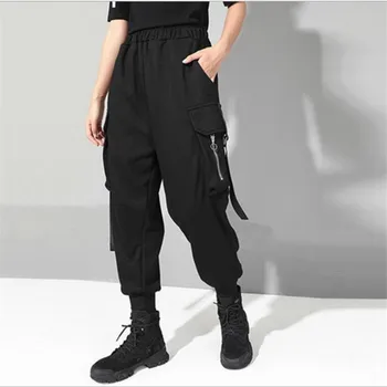 2019 Plus Dimensiune Pantaloni Harem pentru Femei Primavara elastic betelie Pantaloni Lungi Largi Picior CasualHigh materiale de calitate, Pantaloni Largi Pantal
