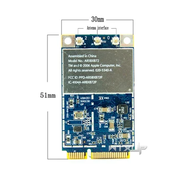 AR5418 AR5BXB72 AR5008 300Mbps 802.11 a/b/g/n Dual band Wireless Wifi WLan Mini PCI-E Card pentru Apple Mac Dell Acer Asus