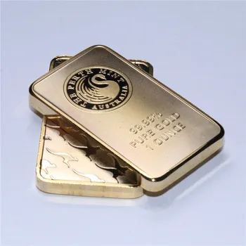 En-gros de 5 BUC/lot transport Gratuit 1 oz Perth Mint Gold Bar (Non-magnetic)