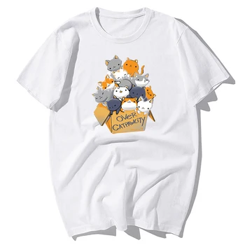 Amuzante Pisici Drăguț Laba Kawaii Pisica Animale de Barbati Tricou Fitness T-shirt Mens O de Gât Man T-shirt Pentru bărbați din Bumbac Streetwear
