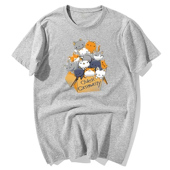 Amuzante Pisici Drăguț Laba Kawaii Pisica Animale de Barbati Tricou Fitness T-shirt Mens O de Gât Man T-shirt Pentru bărbați din Bumbac Streetwear