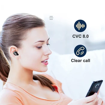 M3 Căști Bluetooth 5.0 Pavilioane Wireless TWS Căști de Anulare a Zgomotului Microfon bluetooth 5.0 cască pentru iPhone Xiaomi, Huawei
