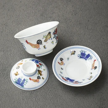 TANGPIN ceainic ceramic cu 6 cesti de carne de pui cana chineză kung fu set de ceai drinkware