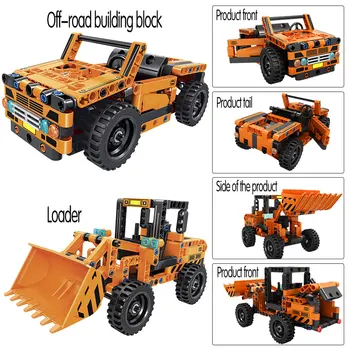 Orașul Creator Off-Road Masina De Blocuri De Constructii Tehnice De Inginerie Loader Camioane Container Buldozer Cărămizi Jucării Pentru Băieți