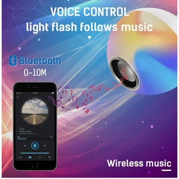 1 control de la distanță toate muzica bec Inteligent LED Bec Culoare schimbare de discotecă Muzică Bluetooth Difuzor Lampa+Telecomanda 100-240V 12W