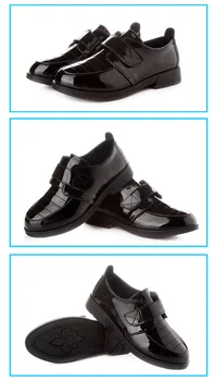 Copii Apartamente Băieți Formale Pantofi de Culoare Neagră Copii Pantofi Derby Moale Vrac Moda Confortabil Performanță Etapă de Nunta Pantofi
