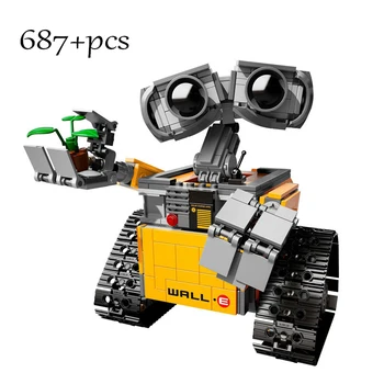 Disney Seria Star Wars WALL E Robot 687Pcs Idei Model kit de Constructii Blocuri de Cărămizi Educația Copiilor Jucarii si Cadouri 16003 DIY