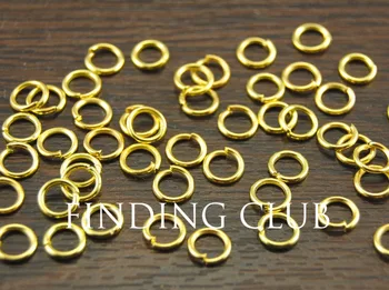 1000 buc 6mm placat cu Aur Deschide Jumprings Sari inel inel despicat DIY Brățară de Metal Colier Bijuterii Concluziile