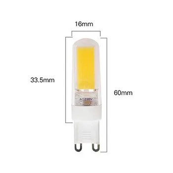 6PCS Noi Estompat G9 COB Bec cu Filament AC220V G9 5W Lampa de Înaltă Luminozitate 100Lm/w Cald, Alb Rece