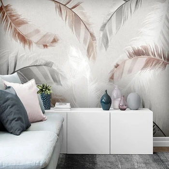Personalizat Murală Tapet Modern, Simplu Rezumat Acuarelă Pene Pictura pe Perete Camera de zi Dormitor Art Decor Acasă imagini de Fundal 3D