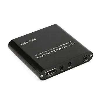 Mini HDD Media Player 1080P HDMI AV USB HOST Full HD Cu SD, MMC Card Reader Suport H. 264, MKV, AVI, RM, RMVB DIVX USB JPEG MPEG
