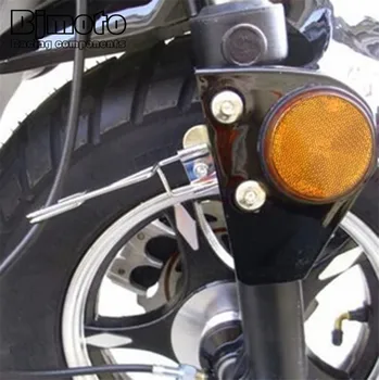 Bjmoto Pereche 12V CONDUS Motocicleta Reflector Rotund Coada de Frână Rândul său, Lumini de Semnalizare Becuri Lampa Stop Lumina de Avertizare ATV Stop