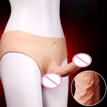 Noul Silicon Gol Entitate femeia patrunde barbatul Penis artificial Pantaloni Realist corpul uman Curea de piele de pe Penis Adult Homosexual Masturbari jucarii Sexuale Pentru Femei