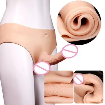 Noul Silicon Gol Entitate femeia patrunde barbatul Penis artificial Pantaloni Realist corpul uman Curea de piele de pe Penis Adult Homosexual Masturbari jucarii Sexuale Pentru Femei