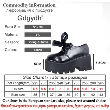 Gdgydh 2021 Două Bucăți de Dantelă-up Femeile Pompe Rotund Toe Stil Dulce Elevii Pantofi Gros Platforma Tocuri sex Feminin Pantofi Singur