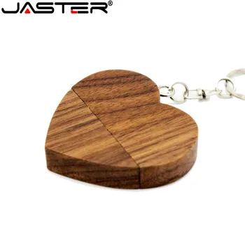 JASTER USB 2.0 (gratuit logo-ul personalizat) din lemn de dragoste inima unitate flash inimile cu breloc pendrive 4GB, 16GB 32GB 64GB LOGO-ul clientului