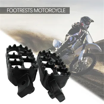 1 Pereche Negru Suporturi Pentru Picioare Foot Pegs Motocicleta Largă De Motocross Din Aluminiu Negru, Tampoane De Curse Stil De Design Motocicleta Accesorii