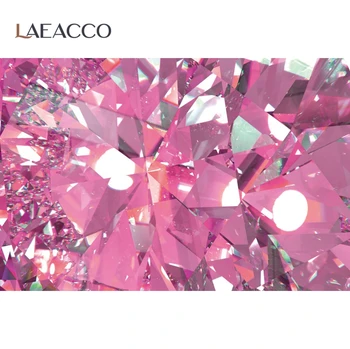Laeacco Triunghiulară Diamond Cristal Forme 3D Roz Model Textura Fotografice Fundaluri Fundaluri de Fotografie, Fotografie de Studio
