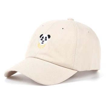 VORON 2017 noul Panda Lanțuri de Aur de Baseball Capac Curbat Bill Tata Pălărie bărbați femei Bumbac golf snapback cap pălării de comerț angro și cu amănuntul