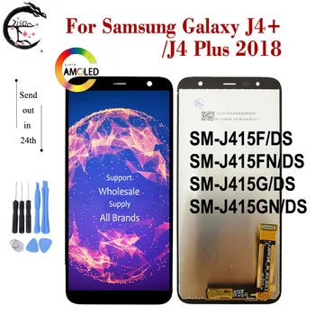 Super AMOLED J415 LCD Pentru Samsung Galaxy J4+ LCD SM-J415F/DS J415FN J415GN Display Touch Screen Digitizer Asamblare J4plus LCD