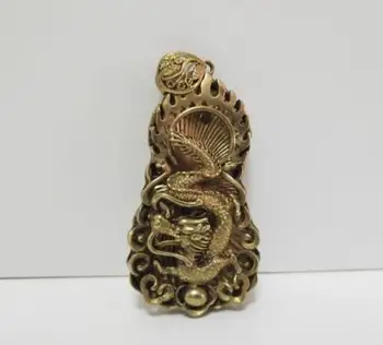 China Alamă Cupru Animal Dragon Statuie Pandantiv Mic