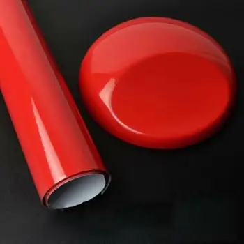 1Roll Super Gloss Roșu de Vinil Masina Împachetări Auto Lucioasa Rosu Folie Auto Folie de Film Vehicul Autocolant 30 X 152cm