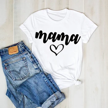 Femei Print Doamna Flori Mama ursoaica Mama Grafic T de Haine de Femei Tee Femei Top Tricou Tricou Femei Îmbrăcăminte T-shirt