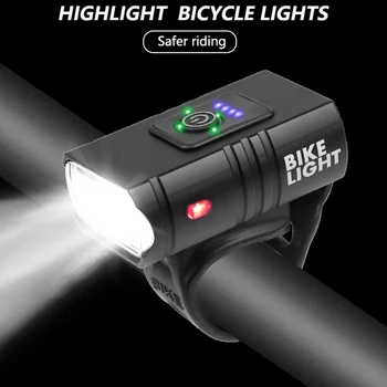 T6 LED Biciclete Lumina 10W 800LM 6 Moduri USB Reîncărcabilă Putere de Afișare MTB Drum de Munte cu Bicicleta Față Lampă de Echipamente de Ciclism