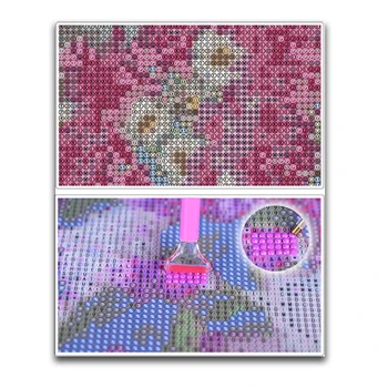 Full Diamant Rotund mozaic Câine Plin Piața Diamant de culoare broderie animale 3D DIY Diamant tablou goblen peisaj