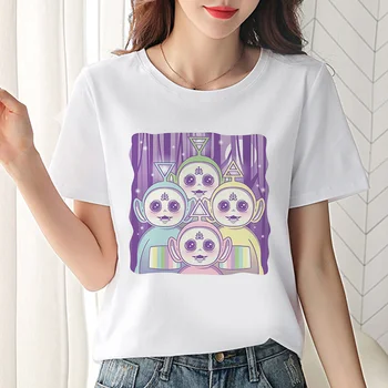 Casual camiseta mujer tricou femme Topuri Femeile Amuzant Teletubbies tricou Top de Vara din Bumbac Imprimat Harajuku Haine coreene
