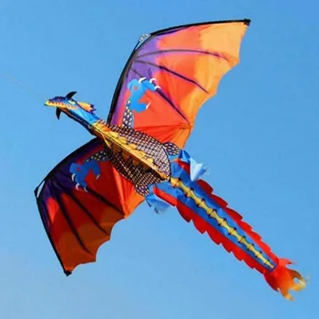 Dragon Forma Zmee în aer liber plin de culoare 3D Dragon Zboară Zmeu cu 100m Coada Linia Copii Jucarii Copii