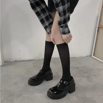 Mici Pantofi din Piele Femei 2020 Primăvară Modele de Pantofi Mary Jane pentru Femei Japoneze Tocuri Retro Platforma Pantofi Femei