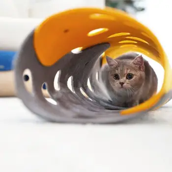 Pisica Joaca Tunel Ascunde Jucării Pisoi Pliabil Tunel Mat cu mai Multe Găuri de Urmărire Pat de Dormit Tunel Tub