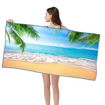 SERIA 4 160*80cm HD 3D Tipărite Plajă, Înot Prosop Quik Uscat Țesătură Microfibră de Nisip Liber Multifuntion Prosoape de Plajă