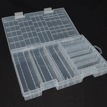 Portabil Din Material Plastic Transparent Caz Puternic Rezistent La Praf Rezistent Cutie De Depozitare De Mare Capacitate Instrumente Organizator Practice Suport De Baterie