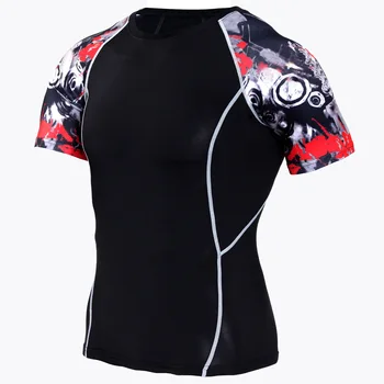 Vara tricou Barbati Imprimat 3D Cap de Lup Dresuri Spandex T-shirt, Tricou mulat Topuri & Tricouri Jogging, Fitness Îmbrăcăminte 4XL