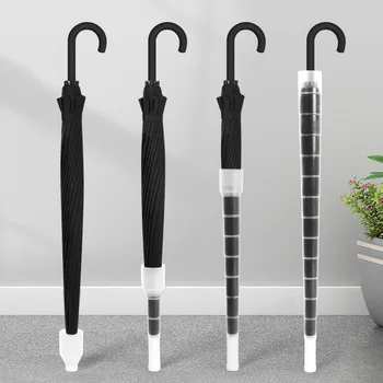 De afaceri Pentru a Crește Masculin Umbrela 16K PVC Impermeabil Maneca Drept Umbrela Semi-automate de Vânt Și Impermeabil Umbrela