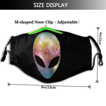 Extraterestru gri Gura Masca Extraterestru Masca Faciala Moda Amuzant cu 2 Filtre pentru Adulți