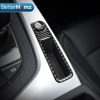 BETTERHUMZ Pentru AUDI A4 2017 2018 fibra de Carbon Decor car audio buton de reglare cutie Accesorii Auto-Styling Interior autocolant