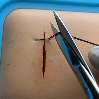 Pentru suturi chirurgicale instrument kit student la medicină tool kit silicon piele sutura practica model cu ac