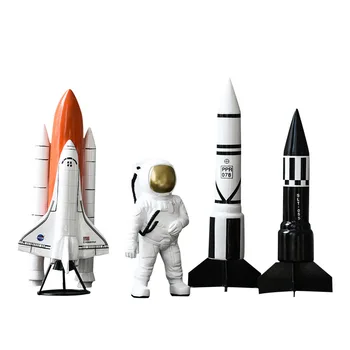 Meserii Spațiu de Om Astronaut American Sculptura Avion Rachetă Cosmonaut figura model de Rășină Statuie Decoratiuni Acasă Figurine