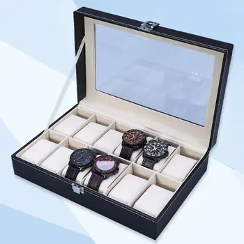 2/3/6/10/12 Sloturi PU Ceas din Piele Box de Călătorie Portabil de Bijuterii Brățară de Stocare de Caz Profesională Ceas Organizator Caz de Afișare