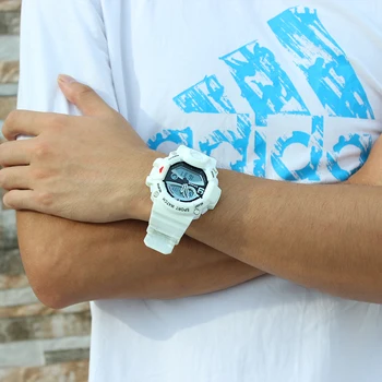 EPOZZ Sincron mișcarea dual display Ceasuri ceas Sport Pentru Barbati Curea din Cauciuc de ore de sex Masculin Ceas rezistent la apa relogio masculino